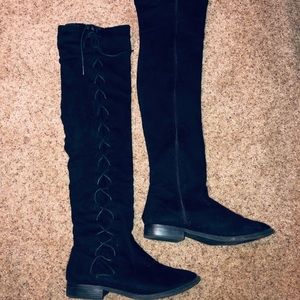 Knee high black boots